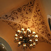 Hand-painted scrollwork ceiling